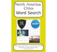 North America Word Search Puzzle Book: Words Search With Easy To Read Print about USA, Canada, Alaska and Travel | 6x9 inches, 112 pages | 56 puzzles. ... English, Spanish, Italian, French and German.
