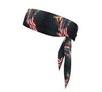 North American Bald Eagle Print Tie Fascia per donne e uomini, fasce per capelli ninja, regolabile anti-umidità fascia di raffreddamento