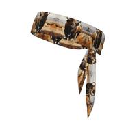 North American Bison Herd - Benda sportiva double-face con fascia stampata adatta per tennis, ninja, karate, corsa e yoga