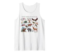 North American Wildlife T -Shirt Vintage Anni '90 Retrò Canotta