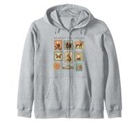 North American Wildlife T -Shirt Vintage Anni '90 Retrò Felpa con Cappuccio