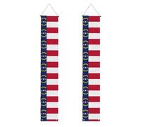 North Carolina State Flag Print Halloween Door Banner,Banner portico per porta d'ingresso,Decorazioni interne esterne