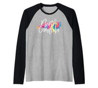 North Carolina Tie Dye Maglia con Maniche Raglan
