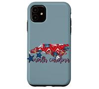 North Carolina USA 4 luglio Patriotic State Home Stars Custodia per iPhone 11