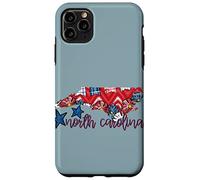North Carolina USA 4 luglio Patriotic State Home Stars Custodia per iPhone 11 Pro Max