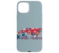 North Carolina USA 4 luglio Patriotic State Home Stars Custodia per iPhone 15 Plus