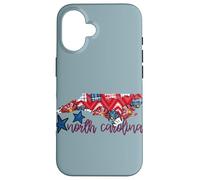 North Carolina USA 4 luglio Patriotic State Home Stars Custodia per iPhone 16