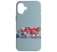 North Carolina USA 4 luglio Patriotic State Home Stars Custodia per iPhone 16 Plus