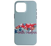 North Carolina USA 4 luglio Patriotic State Home Stars Custodia per iPhone 16 Pro Max