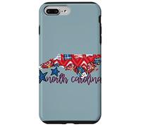 North Carolina USA 4 luglio Patriotic State Home Stars Custodia per iPhone 7 Plus/8 Plus