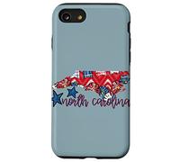 North Carolina USA 4 luglio Patriotic State Home Stars Custodia per iPhone SE (2020) / 7 / 8