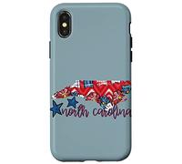 North Carolina USA 4 luglio Patriotic State Home Stars Custodia per iPhone X/XS