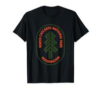 North Cascades National Park Washington Icona Albero Minimo Maglietta