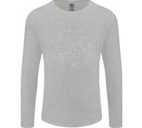 North Costellazioni Stelle Spazio Uomo Manica Lunga T-Shirt