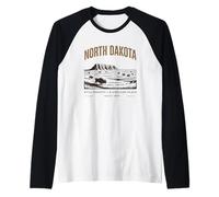 North Dakota ancora respiro infinito pianura Maglia con Maniche Raglan