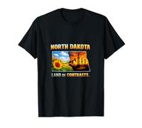 North Dakota Land of Contrasts State Pride Design Maglietta