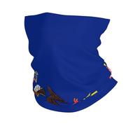 North Dakota State Flag Print Cooling Multi Use Neck Gaiter Maschere Estive Uomo e Donna per Lavoro, Corsa Sport