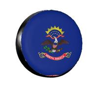 North Dakota State Flag Tire Cover 14-17 "Wheel Tyr Diametertrailer Auto Camion Pvc Impermeabile Protezione Antipolvere