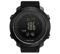 NORTH EDGE APACHE Orologio Digitale Uomo 50m, ABC, Nero Nylon