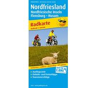North Friesland, northfriesische Isl: Radkarte mit Ausflugszielen, Einkehr- & Freizeittipps