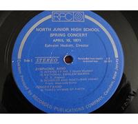 North Junior High School Spring Concert Corvallis Oregon Vinyl Lp April 15, 1971 Ephraim Hackett, Director