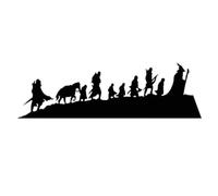 NORTH KAISER Decorazione Murale Metallo Del Signore Degli Anelli | Arte Murale Della Compagnia Anello | Insegna Murale Film | Regali per lui | Regalo Inaugurazione Della Casa (Nero, 35 x 10 cm)