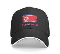 North Korea Koreans Flag Unisex Sportivo Berretto Moda con Visiera Anti-Sole Cappellino Baseball for Casual All'Aperto Estivo