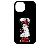North Pole Book Club Bookish Orso Polare Natale Custodia per iPhone 14