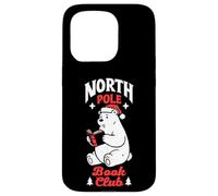 North Pole Book Club Bookish Orso Polare Natale Custodia per iPhone 15 Pro