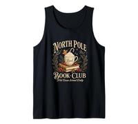 North Pole Book Club Christmas Reading Hot Cocoa Graphic Canotta