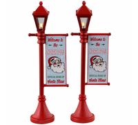 LEMAX Set 2 pezzi Lampioni con LED "North Pole Lamp post" Santa’s Wonderland