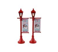 LEMAX Set 2 pezzi Lampioni con LED "North Pole Lamp post" Santa’s Wonderland