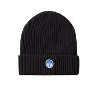 North Sails, ,Accessories ,Uomo ,Nero ,ONE SIZE North Sails Cuffia berretta beanie hat costa inglese ricamo patch nero 623285