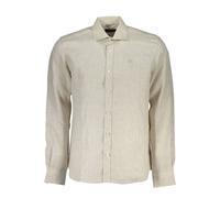 North Sails Beige Linen Men Shirt - M