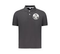 North Sails Black Cotton Men Polo Shirt - L