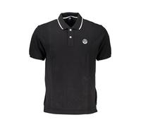 North Sails Black Cotton Men Polo Shirt - M