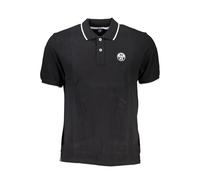North Sails Black Cotton Men Polo Shirt - S