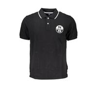 North Sails Black Cotton Men Polo Shirt - XL