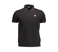 North Sails Black Cotton Men Polo Shirt - XL