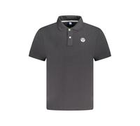 North Sails Black Cotton Men Polo Shirt - XXL