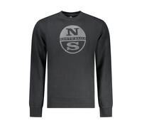 North Sails Black Cotton Men Sweatshirt - M