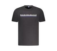 North Sails Black Cotton Men T-Shirt - 3XL