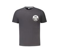 North Sails Black Cotton Men T-Shirt - 3XL