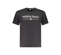 North Sails Black Cotton Men T-Shirt - M