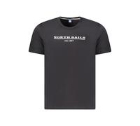 North Sails Black Cotton Men T-Shirt - XL
