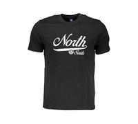 North Sails Black Cotton Men T-Shirt - XXL