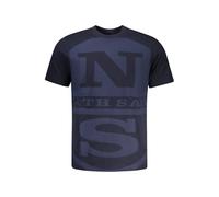 North Sails Blu Cotton Men T-Shirt - M