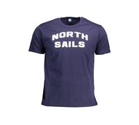 North Sails Blu Cotton Men T-Shirt - S