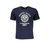 North Sails Blu Cotton Men T-Shirt - S