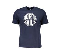 North Sails Blu Cotton Men T-Shirt - S